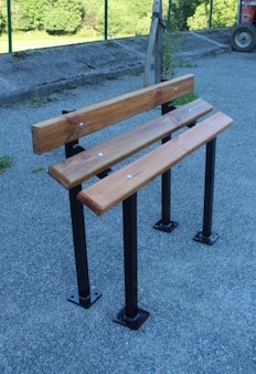 Assis-debout acier&bois Farandole