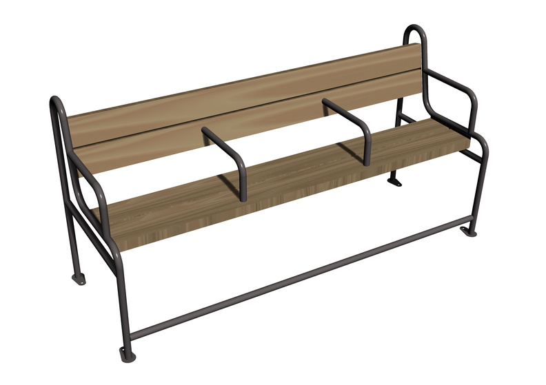 Banc acier/bois Sénior PMR Madison