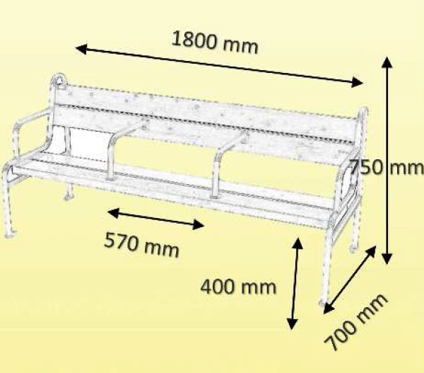 Banc acier&bois Boléro 4