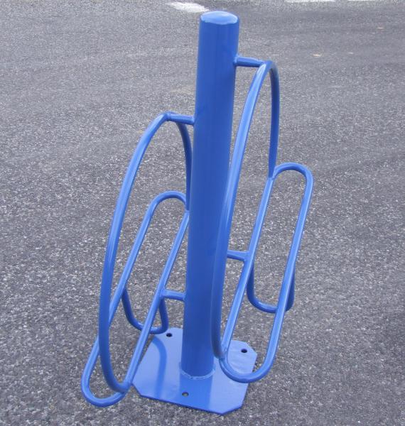 Base cycles avec poteau chapeau bombé