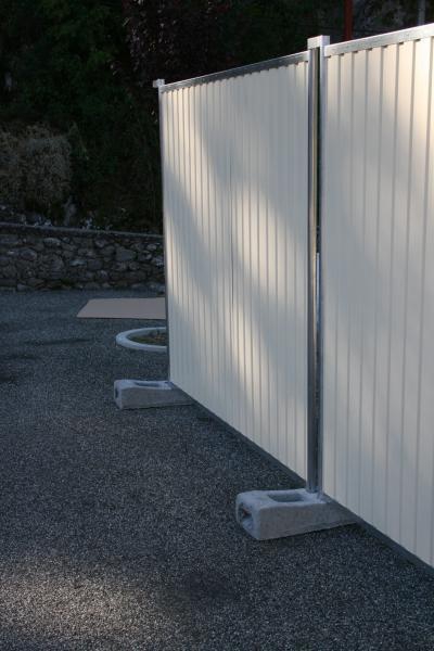 Détail plots béton